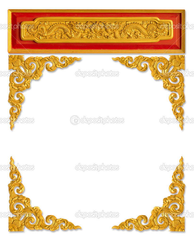 Chinese style picture frame ⬇ Stock Photo, Image by © nirutdps 43973709