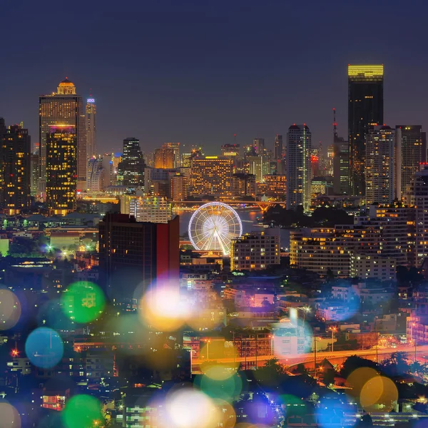 Bangkok vista nocturna — Foto de Stock