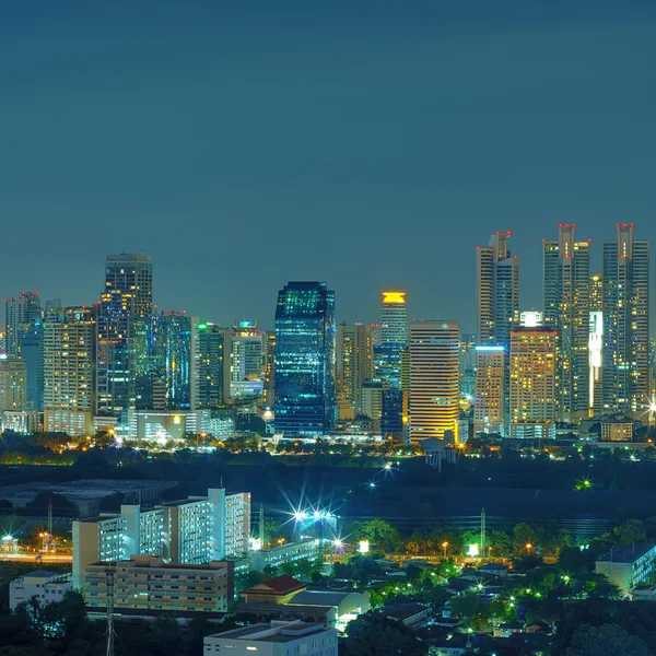 Bangkok noční pohled — Stock fotografie