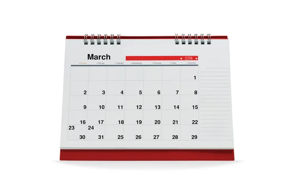 Kalendář březen — Stock fotografie