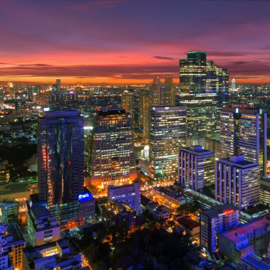 Bangkok gece görünümü