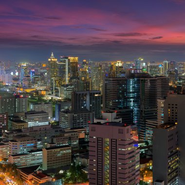 Bangkok gece görünümü