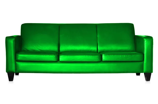 Green sofa isolated — Stock Photo, Image