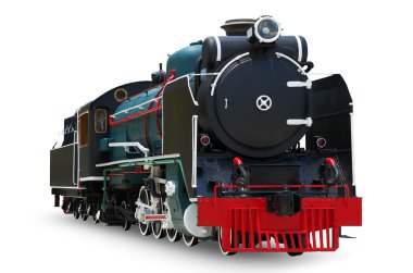 eski tren izole