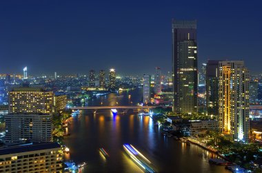 Bangkok gece görünümü