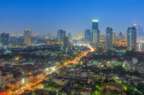 Bangkok vista nocturna — Foto de Stock