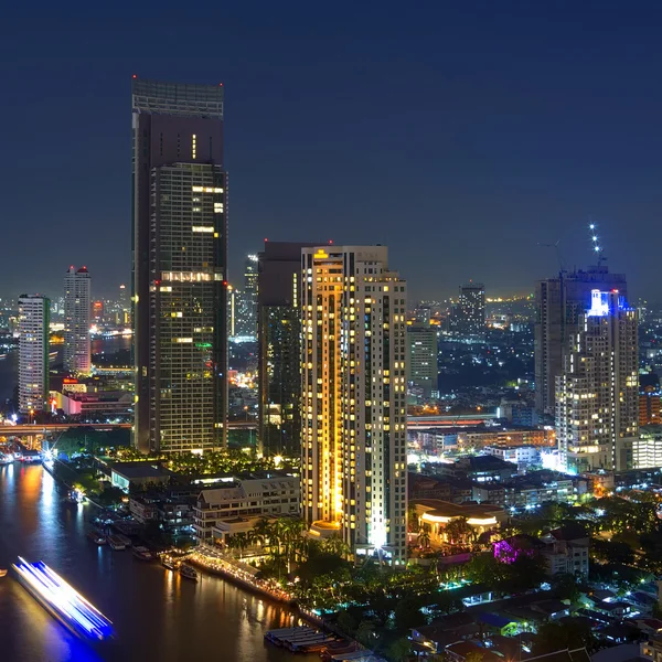 Bangkok gece görünümü — Stok fotoğraf