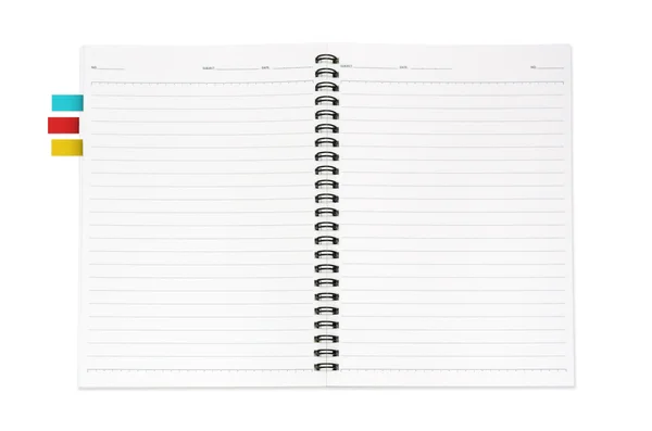 Notebook isoliert — Stockfoto