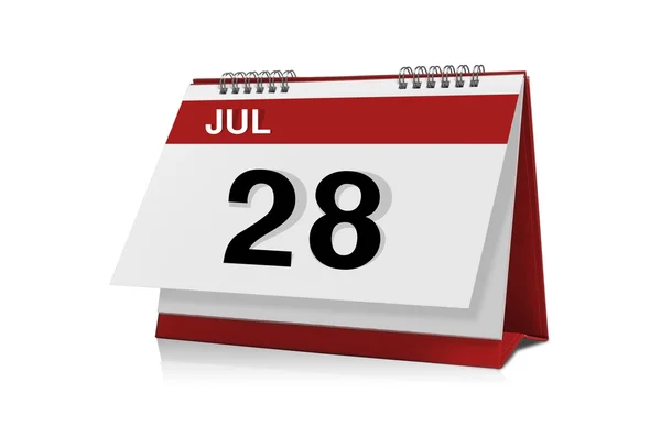 Calendário de julho — Fotografia de Stock