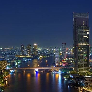 Bangkok gece görünümü