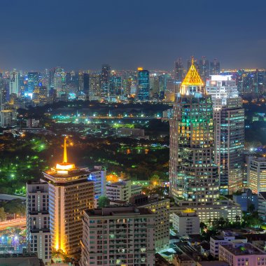 Bangkok gece görünümü