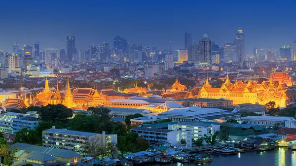 曼谷的全景视图 — 图库照片