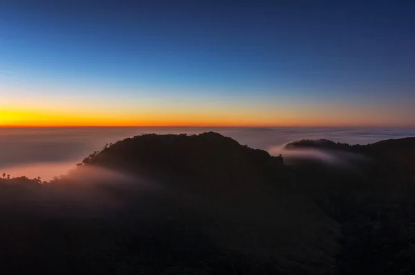 Mirador Viaje Doi Luang Chiang Dao Puesta Sol Montaña Chiang — Foto de Stock