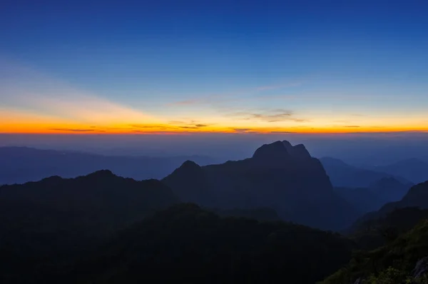 포인트 Doi Luang Chiang Dao Mountain Sunset Chiang Mai Thailand — 스톡 사진