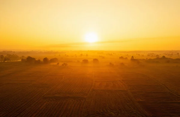 Animated Hyperlapse Video Aerial View Beautiful Morning View Sunrise Golden — Stock Photo, Image