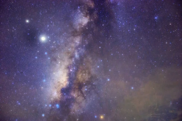 Láctea Galáxia Com Estrelas Poeira Espacial Universo Exposição Longa Velocidade — Fotografia de Stock