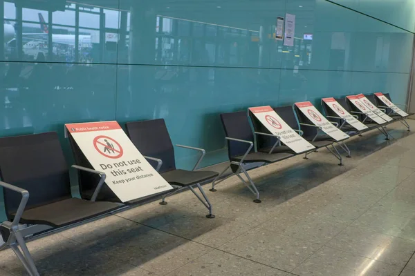 Aeroporto Internacional Heathrow Londres Reino Unido Maio 2021 Nenhum Passageiro — Fotografia de Stock