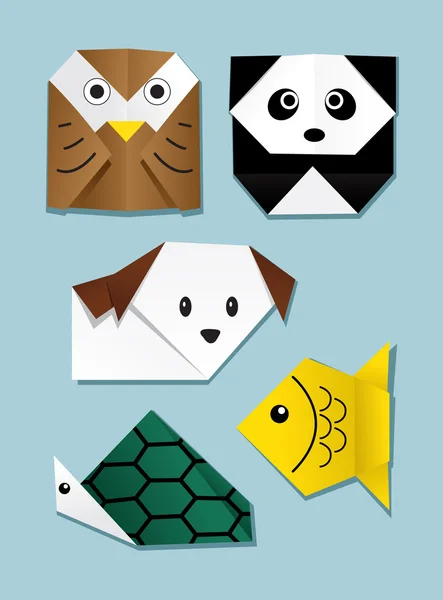 Origami hayvan Vektör Grafikler