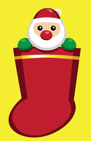 Santa Sock — Stock Vector