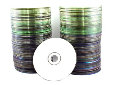 beyaz arkaplanda küçük diskler