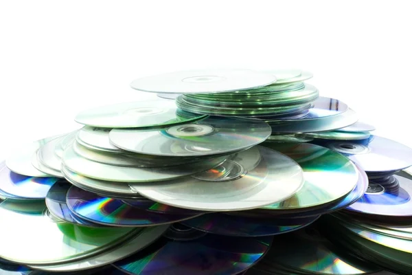 Compact discs on a white background — Stock Photo, Image