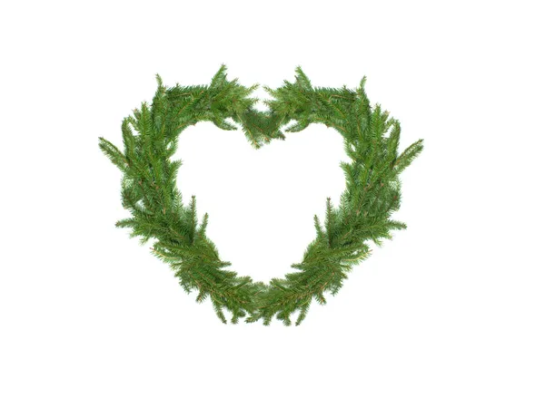 Árbol de Navidad en forma de corazón — Foto de Stock