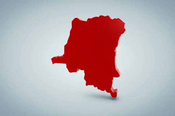 Konžská republika mapa — Stock fotografie