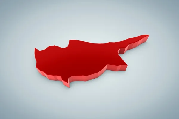 Cyprus χάρτη — Φωτογραφία Αρχείου