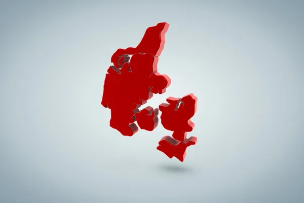 Denemarken kaart — Stockfoto