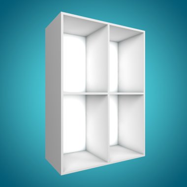 3D, farklı açıdan bookshelf