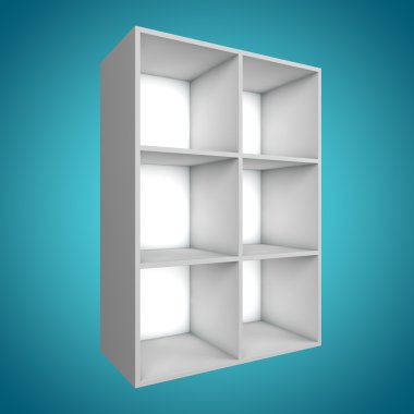 3D, farklı açıdan bookshelf