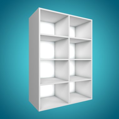 3D, farklı açıdan bookshelf