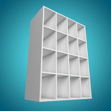 3D, farklı açıdan bookshelf