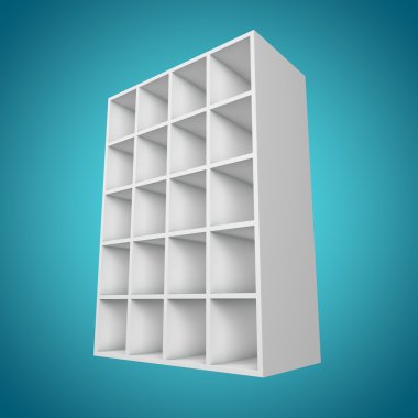 3D, farklı açıdan bookshelf