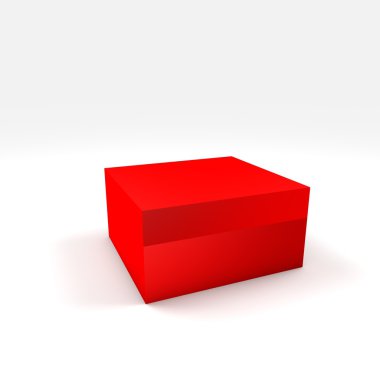 farklı renk ve açı ile 3D kutu