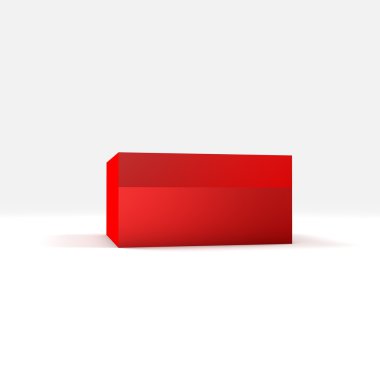 farklı renk ve açı ile 3D kutu