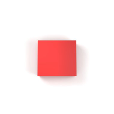 farklı renk ve açı ile 3D kutu