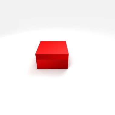 farklı renk ve açı ile 3D kutu