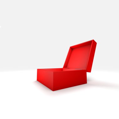 farklı renk ve açı ile 3D kutu