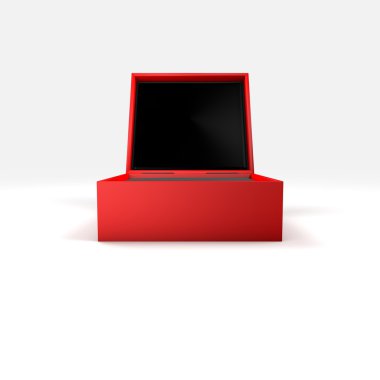 farklı renk ve açı ile 3D kutu