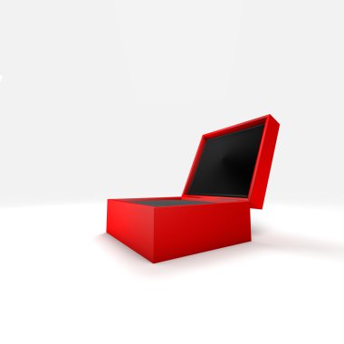 farklı renk ve açı ile 3D kutu