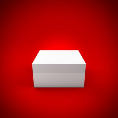 farklı renk ve açı ile 3D kutu