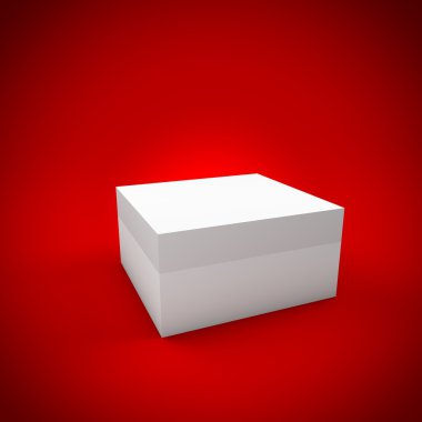 farklı renk ve açı ile 3D kutu