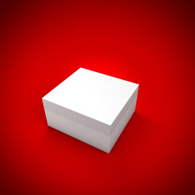 farklı renk ve açı ile 3D kutu