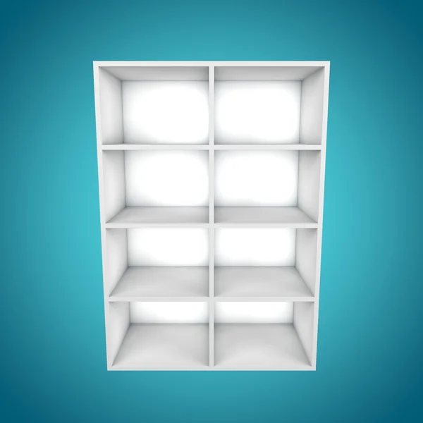 3D, different angle Bookshelf — Stock Photo, Image