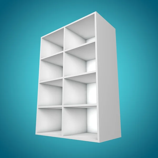 3D, different angle Bookshelf — Stock Photo, Image