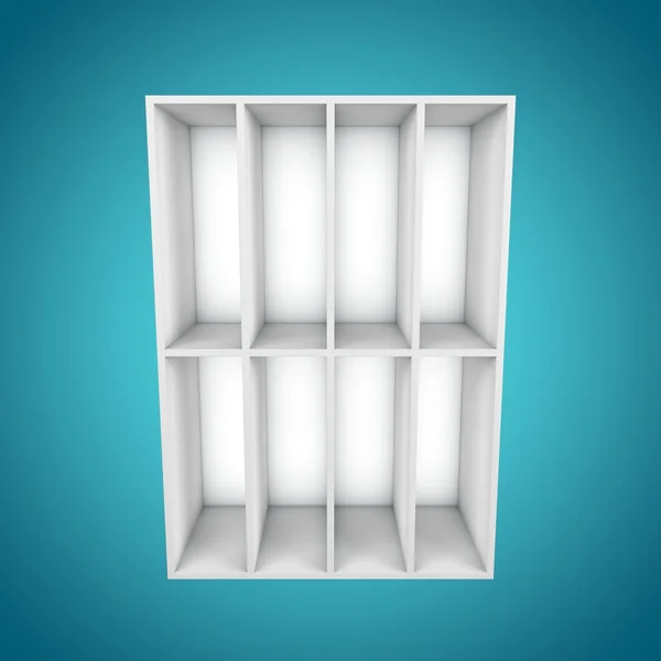 3D, different angle Bookshelf — Stock Photo, Image