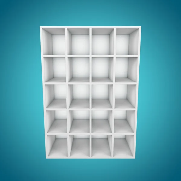 3D, different angle Bookshelf — Stock Photo, Image