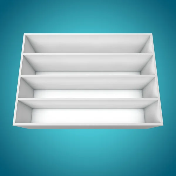 3D, different angle Bookshelf — Stock Photo, Image