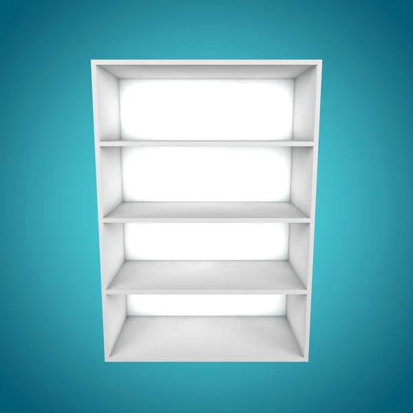 3D, different angle Bookshelf — Stock Photo, Image